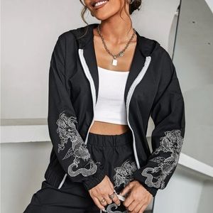 (SET) Black and white dragon set, elastic material